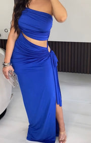 Fashion Women's Wear Sexy Backless Tube Top Top Split Dress