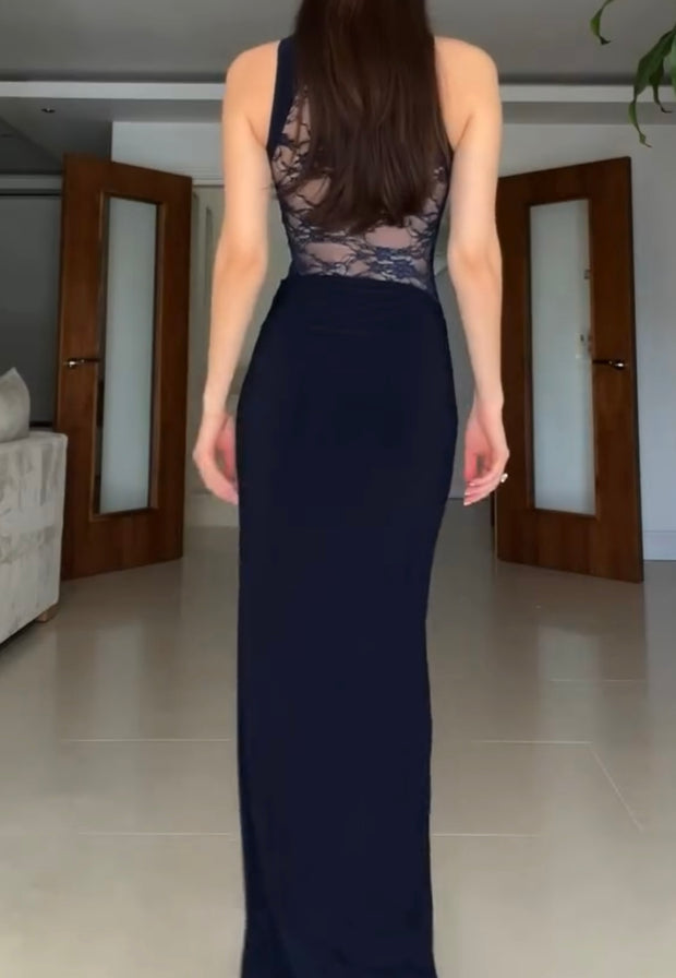Lace Sexy Sleeveless Slimming Sheath Dress