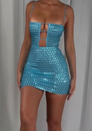 Fashion Women's Wear Sexy Slim Fit Skirt Rhinestone Strap Dress