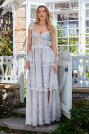 The Jolie Dress in Victorian Blue Roses
