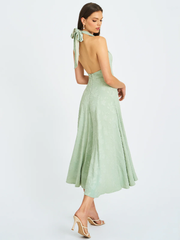 Sexy Deep V Solid Color Fresh Dress