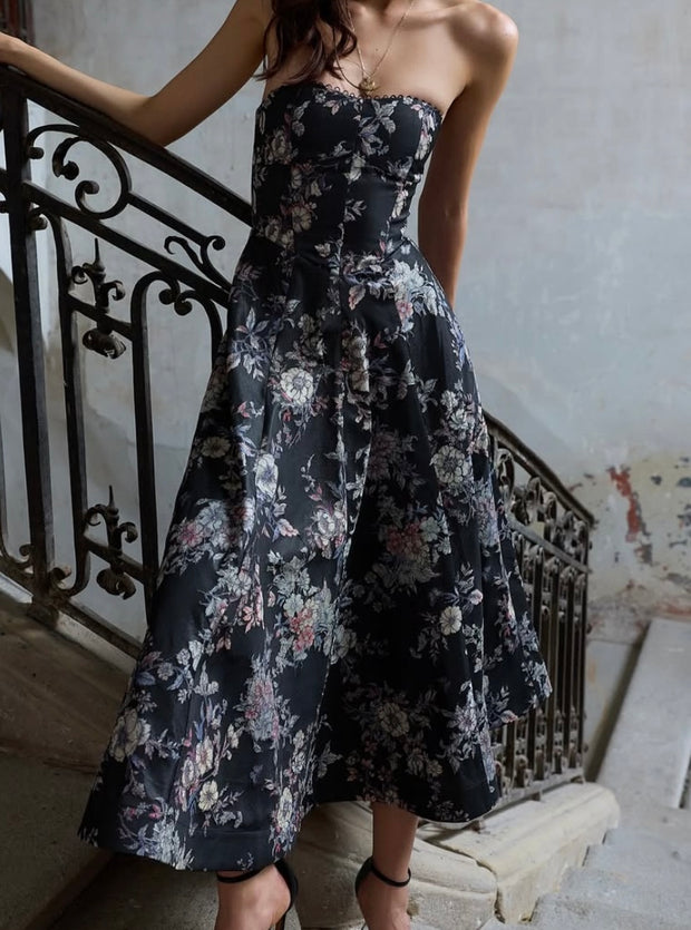 Sexy Tube Top Temperament Girdle Dress