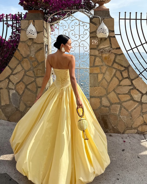 ANGELINA MAXI DRESS - LEMON