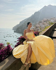 ANGELINA MAXI DRESS - LEMON
