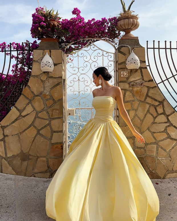 ANGELINA MAXI DRESS - LEMON