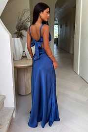 Fashion Hollowed-out Split V-neck Sleeveless Irregular Dress