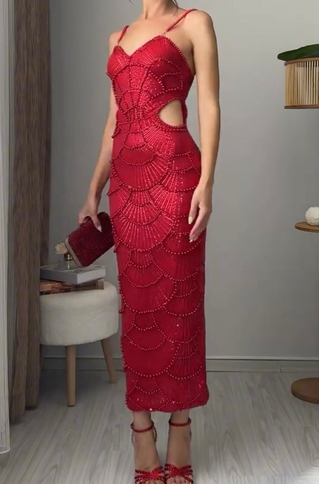 Heavy Industry Fashion Bead Sling Dress