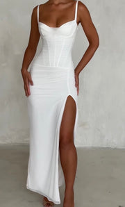 Sexy Back Strap Split Sling Dress