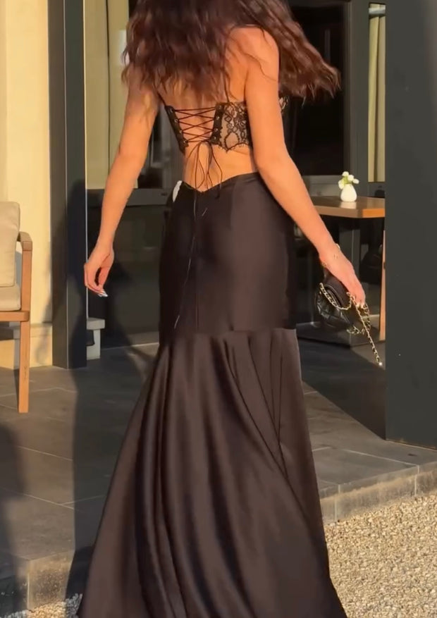 Lace Sexy High Waist Cutout Sling Dress