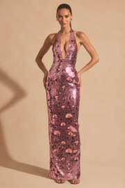 Sexy Deep V Sequined Sheath Dress