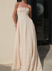 Lace Suspender Dress Atmosphere Slim Fit Waist-Controlled Slimming High Dress