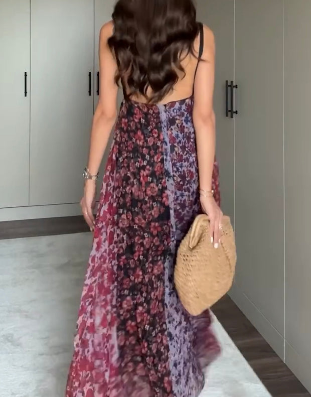 Floral Slim-Fitting Sling Dress