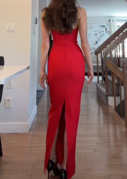 Sexy Waist Trimming Sling Sheath Fishtail Dress