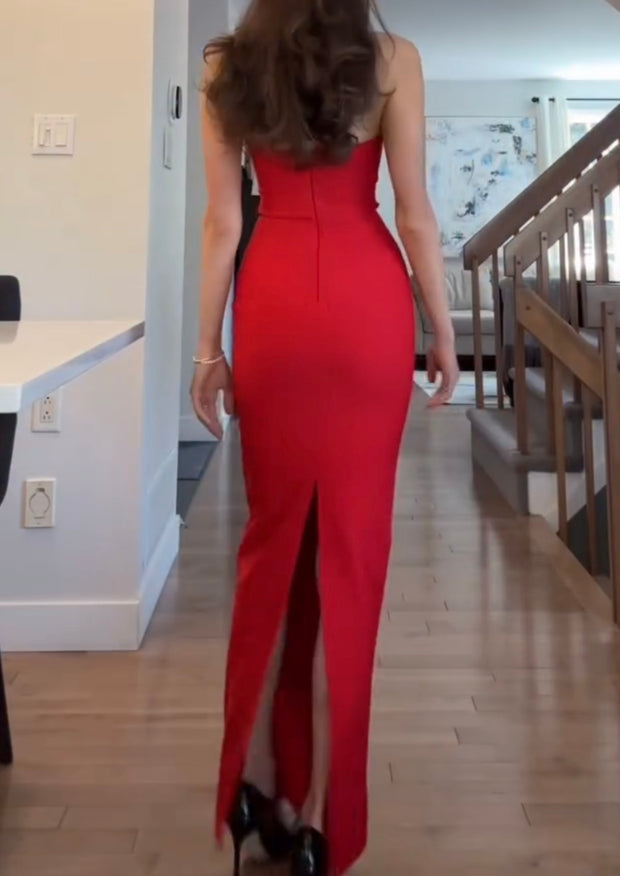 Sexy Waist Trimming Sling Sheath Fishtail Dress