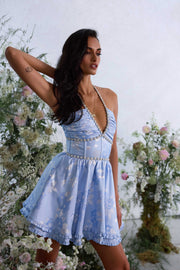 The Savannah Dress in Chambray Blue Baroque