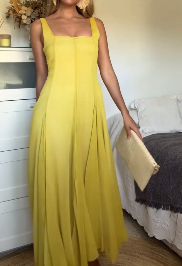 Elegant Pure Desire Wide Shoulder Midi Skirt Dress