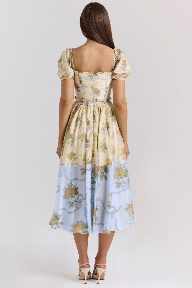Sexy Fashion Color Matching Printing Dress