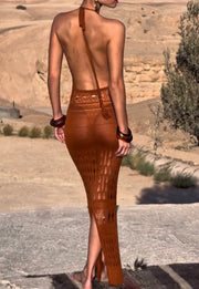 Sexy Cutout Vest Tied Dress