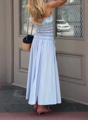 Sexy Tube Top Pleated Waist Dress