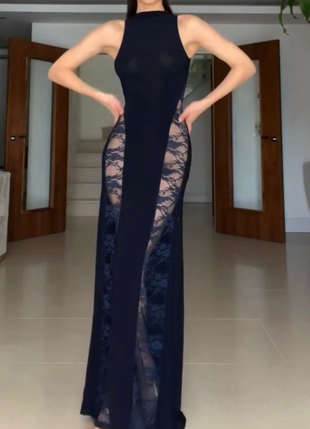 Lace Sexy Sleeveless Slimming Sheath Dress