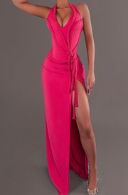 Sexy and Personalized Irregular Hollow-out Hemp Rope Split Dress