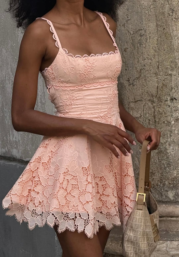 Elegant Sexy Sling Embroidered Printed Dress
