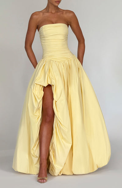 ANGELINA MAXI DRESS - LEMON