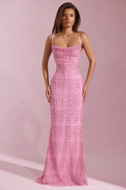 Sexy Sling off-Shoulder Party Floor-Length Dress Beads Dress