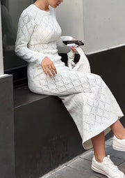 Fashion Waist-Controlled Sexy Long Sleeve Knitted Dress