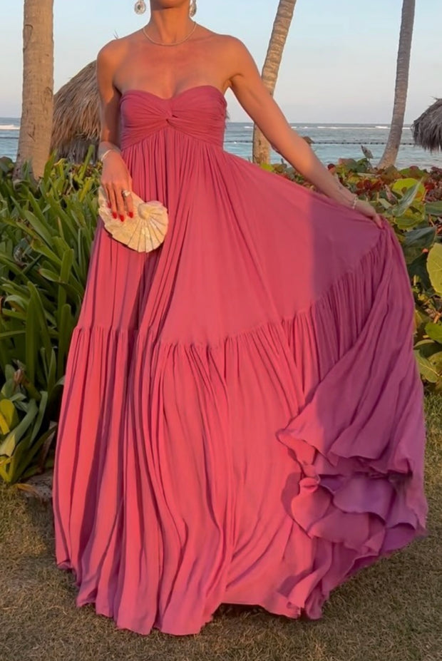 Sexy Tube Top Slimming Waist Dress