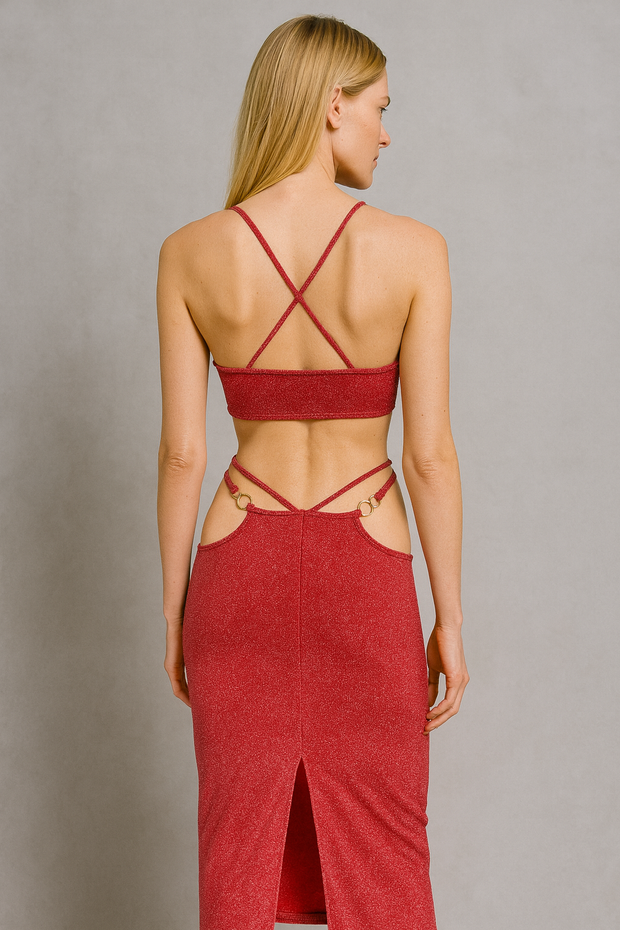 Sexy Hollow-out Camisole Backless Dress