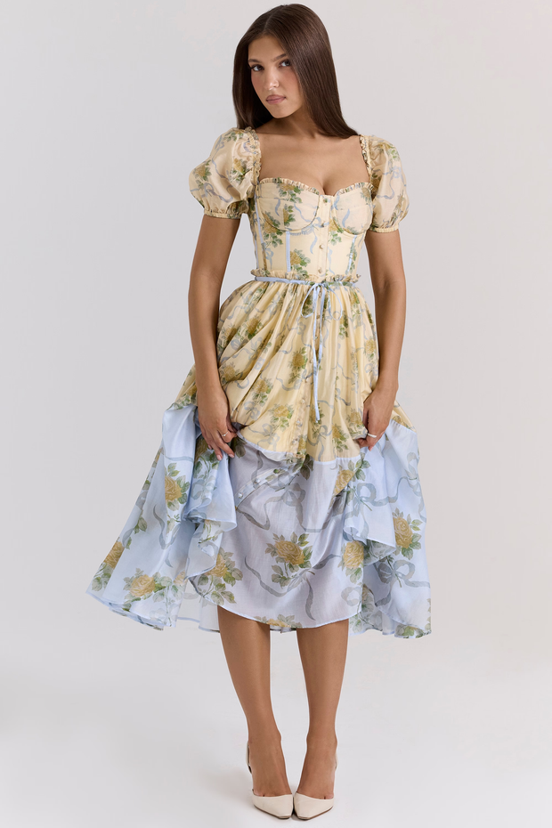 Sexy Fashion Color Matching Printing Dress