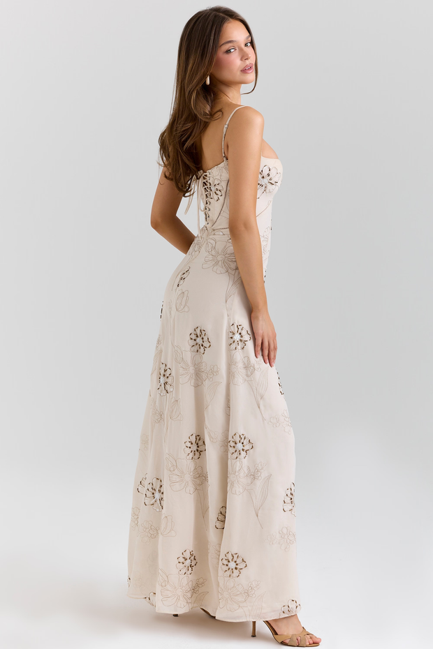 Sexy Spaghetti-Strap Floral Print Temperament Dress