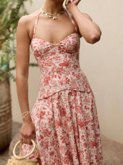 Graceful and Fashionable High-Grade Sling Gentle Dress