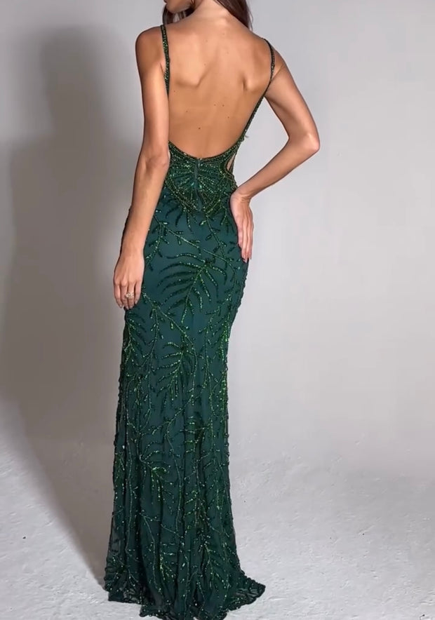 Sexy Sequined Backless Sling Dress