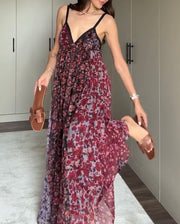 Floral Slim-Fitting Sling Dress