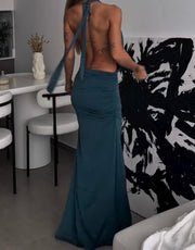 Sexy Deep V Hollow Backless Dress