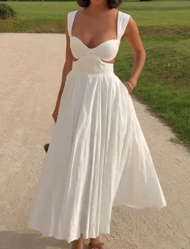 Temperament Camisole Chest-Wrapped Hollow-out Girdle Dress