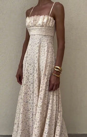Lace Suspender Dress Atmosphere Slim Fit Waist-Controlled Slimming High Dress