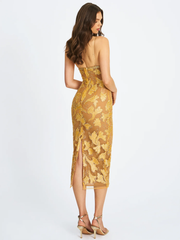 Sexy Sling Party Backless Slit Dress