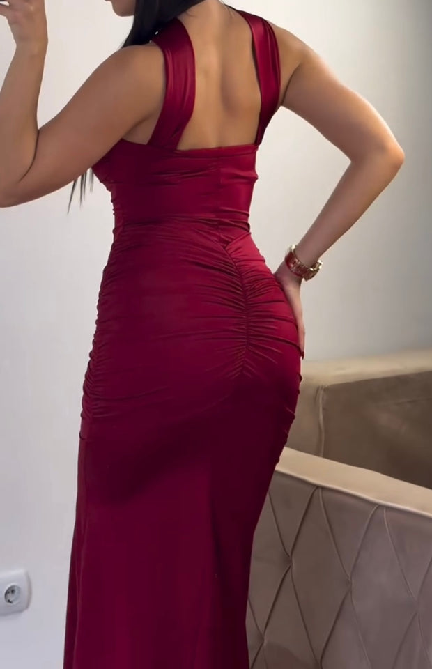 Sexy Bandeau Waist-Girdling Hip-Wrapped Dress