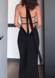 Sexy Halter Sleeveless Backless Dress