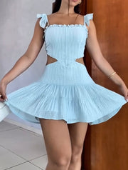 Sexy Sling off-Neck Hollow Backless Dress