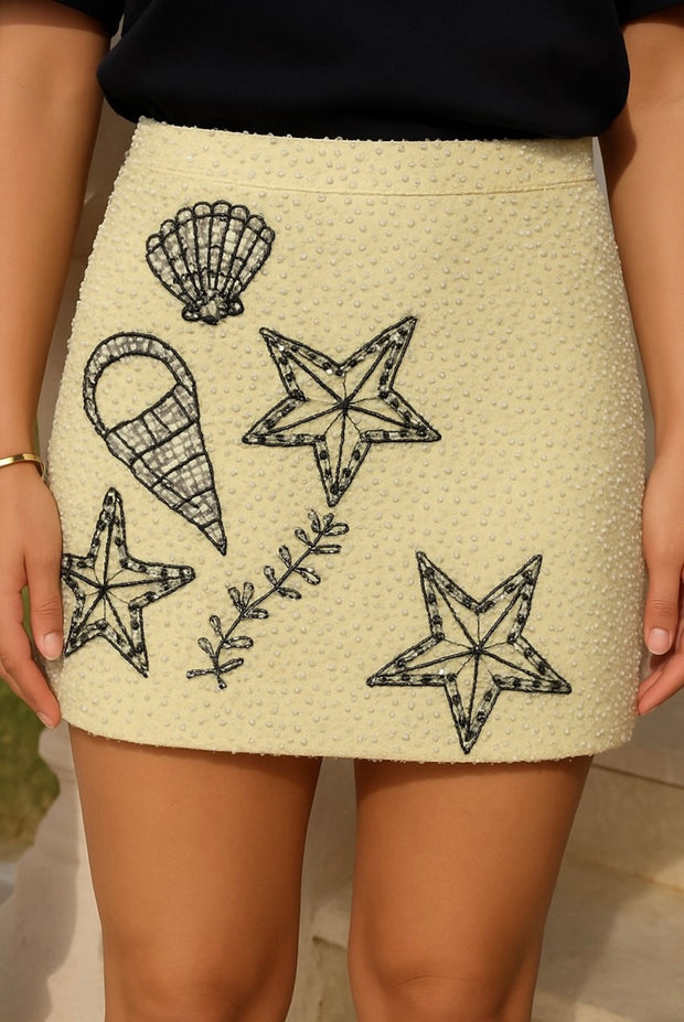 Beaded Embroidery Skirt