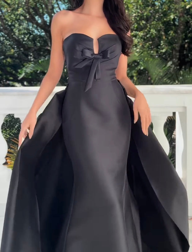 Fashion Graceful Bow Chest-Wrapped Waist-Wrapped Hip-Wrapped Dress