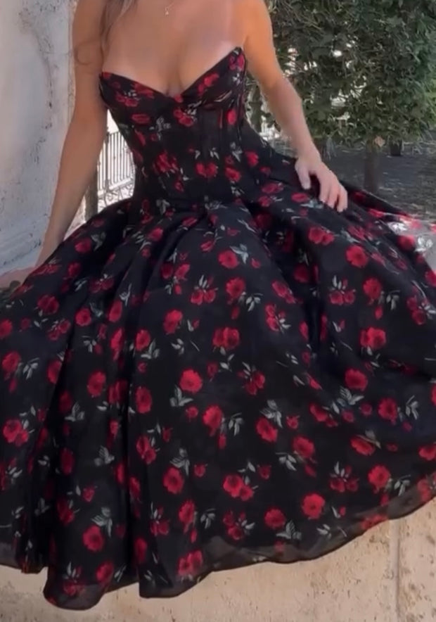 Summer Printed V-neck Dress
