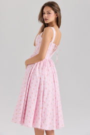 Sexy Strap Lace Print Chest-Wrapped Dress