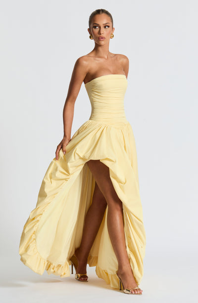 ANGELINA MAXI DRESS - LEMON