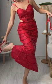Heavy Industry Fashion Bead Sling Dress