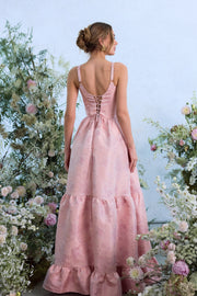 The Avery Dress in Light Pink Windsor Brocade